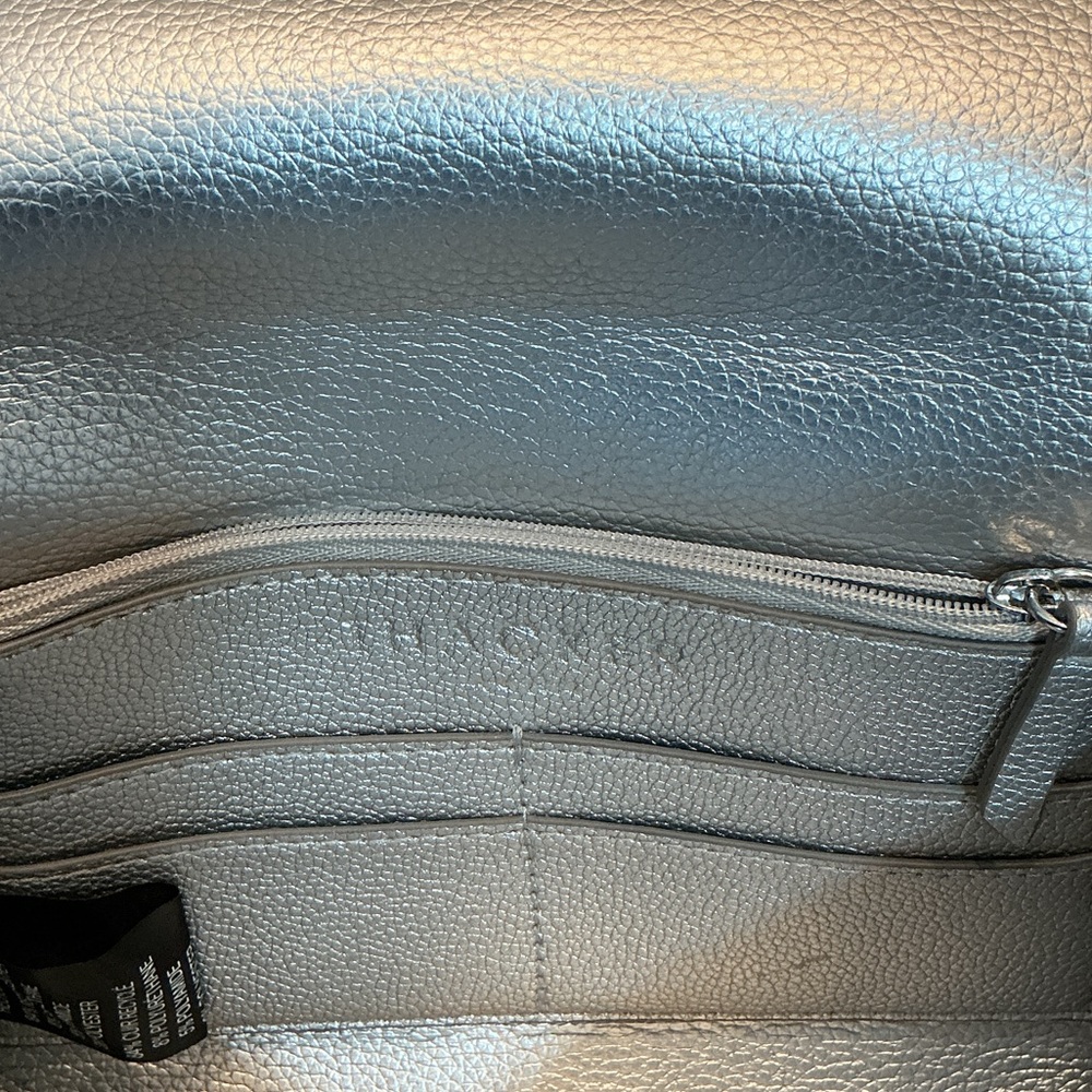 Thacker New York Silver Recycled Leather Crossbody Bag - Picture 3 of 11